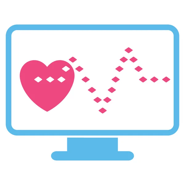 Cardio Monitoring Vector Toolbar Icon — Stock Vector