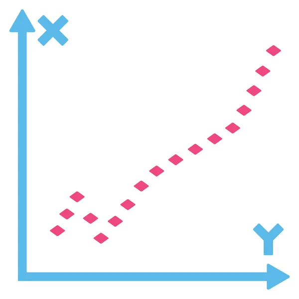 Gepunktetes Symbol für die Symbolleiste eines Vektor-Plots — Stockvektor