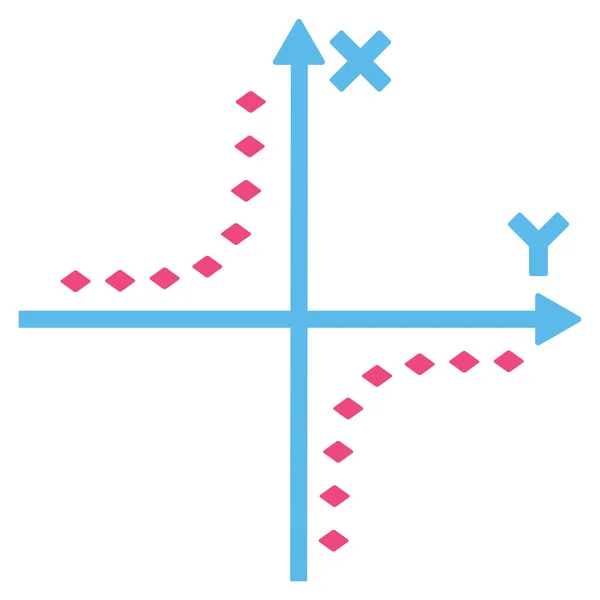 Gepunktete Hyperbel-Vektor-Symbolleiste — Stockvektor