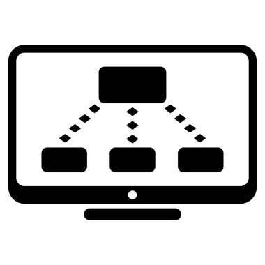 Hiyerarşi izleme vektör araç çubuğu simgesi