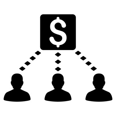 Para alıcıları vektör araç çubuğu simgesi