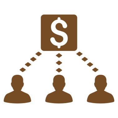 Para alıcıları vektör araç çubuğu simgesi