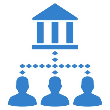 Banka Binası istemci bağlantıları vektör araç çubuğu simgesi