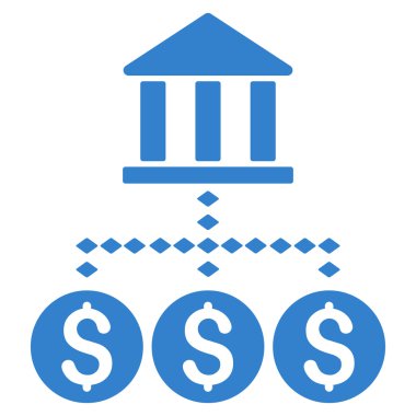 Banka yapısı vektör araç çubuğu simgesi