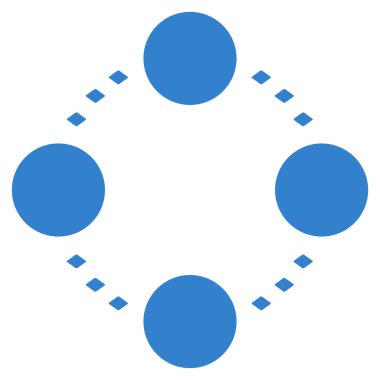 Dairesel ilişkiler vektör araç çubuğu simgesi