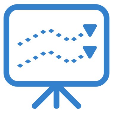 Noktalı eğilimleri kurulu vektör araç çubuğu simgesi