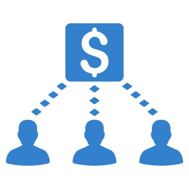 Para alıcıları vektör araç çubuğu simgesi