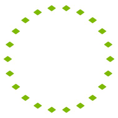 Noktalı çember vektör araç çubuğu simgesi