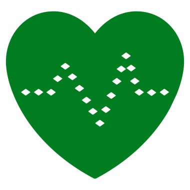 Noktalı kalp nabız vektör araç çubuğu simgesi