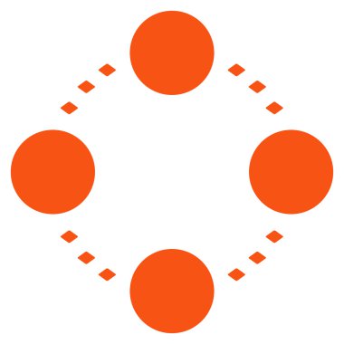 Dairesel ilişkiler vektör araç çubuğu simgesi