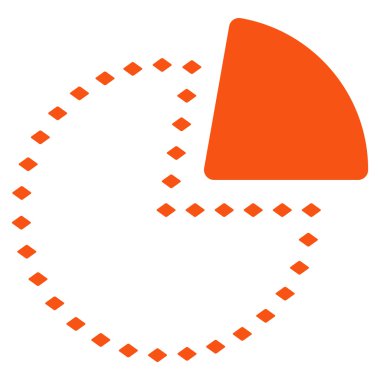 Noktalı pasta grafiği vektör araç çubuğu simgesi