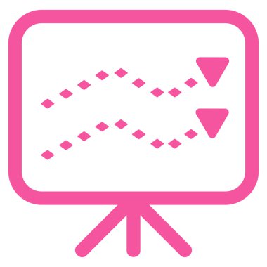 Noktalı eğilimleri kurulu vektör araç çubuğu simgesi