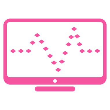 Nabız vektör araç çubuğu simgesi noktalı monitör