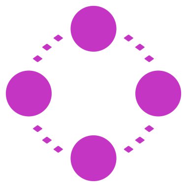 Dairesel ilişkiler vektör araç çubuğu simgesi