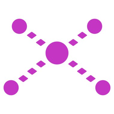 Noktalı bağlantılar vektör araç çubuğu simgesi