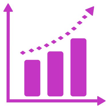 Noktalı olumlu Trend vektör araç çubuğu simgesi