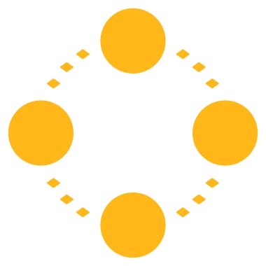 Dairesel ilişkiler vektör araç çubuğu simgesi