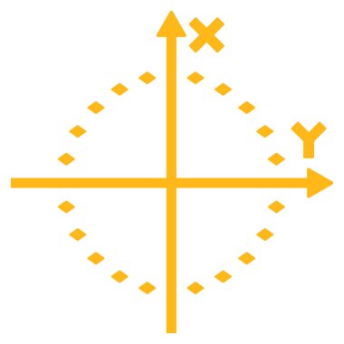 Noktalı çember çizim vektör araç çubuğu simgesi