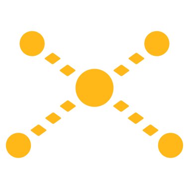 Noktalı bağlantılar vektör araç çubuğu simgesi