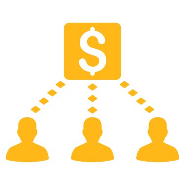 Para alıcıları vektör araç çubuğu simgesi