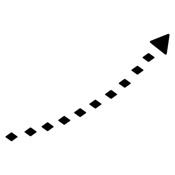 Icône de barre d'outils vectorielle de tendance de croissance pointillée — Image vectorielle