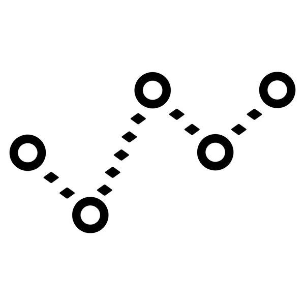 Icono de barra de herramientas de vectores de tendencia punteada — Archivo Imágenes Vectoriales