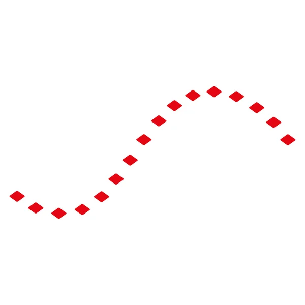 Icône de barre d'outils vectorielle de ligne de fonction pointillée — Image vectorielle