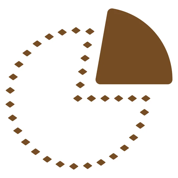 Icona punteggiata della barra degli strumenti vettoriale del grafico a torta — Vettoriale Stock