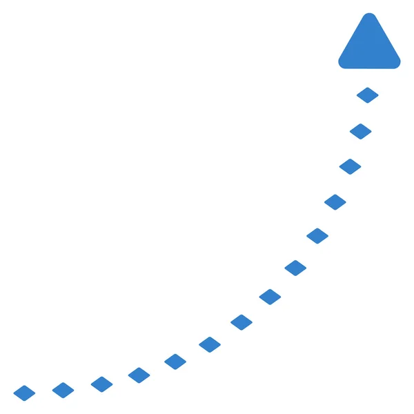 Ligne de croissance pointillée Icône de barre d'outils vectorielle — Image vectorielle