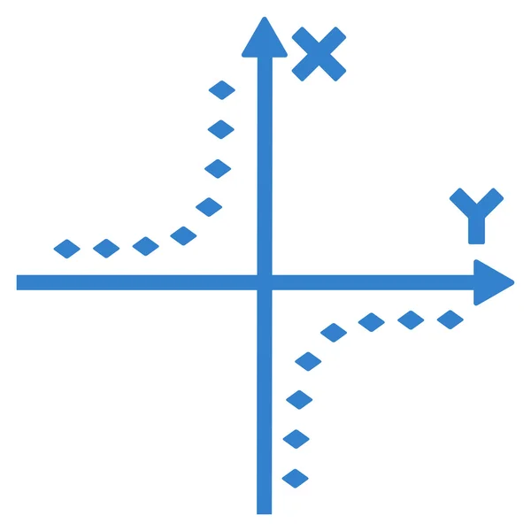 Gepunktete Hyperbel-Vektor-Symbolleiste — Stockvektor