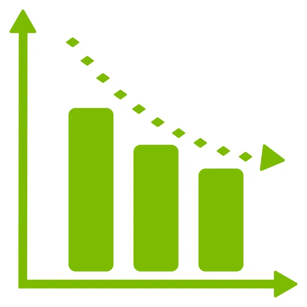 Gepunktete negative Trend-Vektor-Symbolleiste — Stockvektor