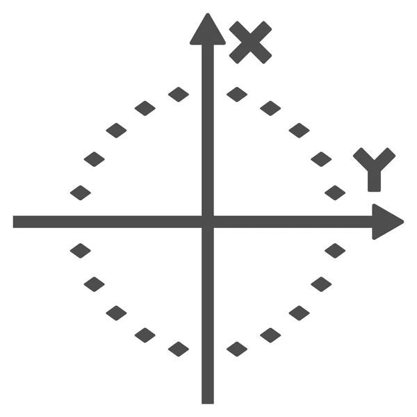 Icono de barra de herramientas vectorial de parcela de círculo punteado — Archivo Imágenes Vectoriales