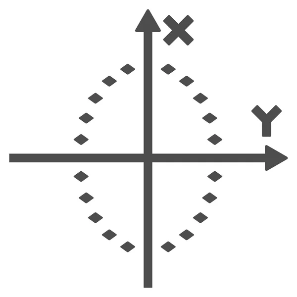 Icona punteggiata della barra degli strumenti vettoriale ellittica — Vettoriale Stock