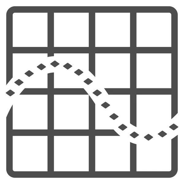 Diagramme de fonction pointillée Icône de barre d'outils vectorielle — Image vectorielle