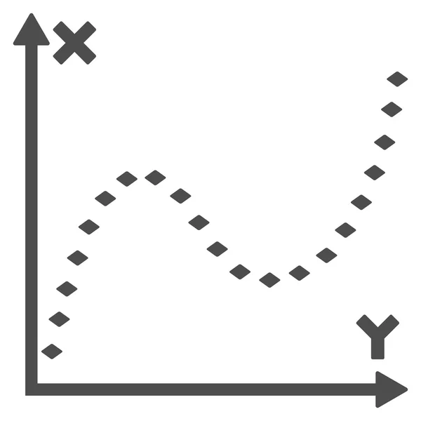 Icono de barra de herramientas vectorial gráfico de función punteada — Archivo Imágenes Vectoriales