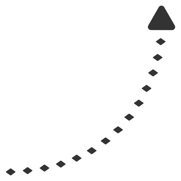 Gestippelde groei lijn Vector werkbalkpictogram — Stockvector