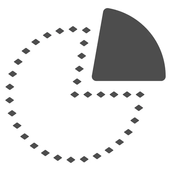 Diagramme à pointillés Icône de barre d'outils vectorielle — Image vectorielle