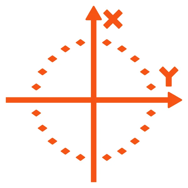 Tečkovaný kruh spiknutí Vektorové ikonu panelu nástrojů — Stockový vektor