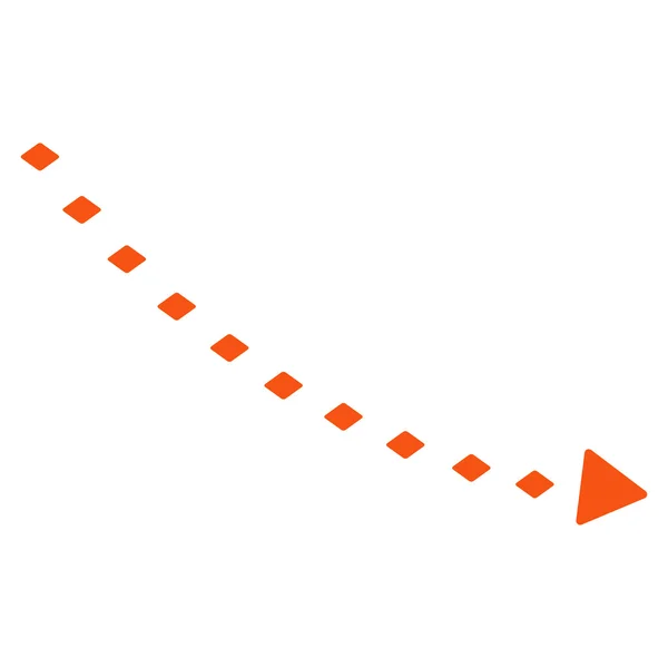 Icône de barre d'outils vectorielle de tendance de déclin pointillé — Image vectorielle