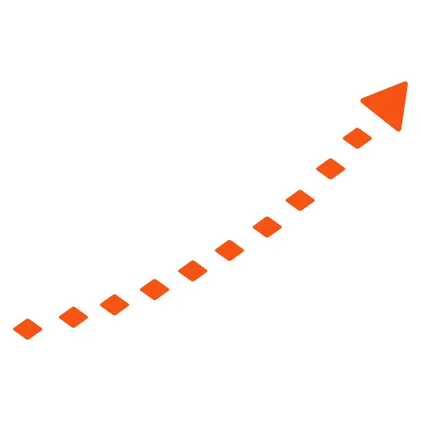 Icône de barre d'outils vectorielle de tendance de croissance pointillée — Image vectorielle