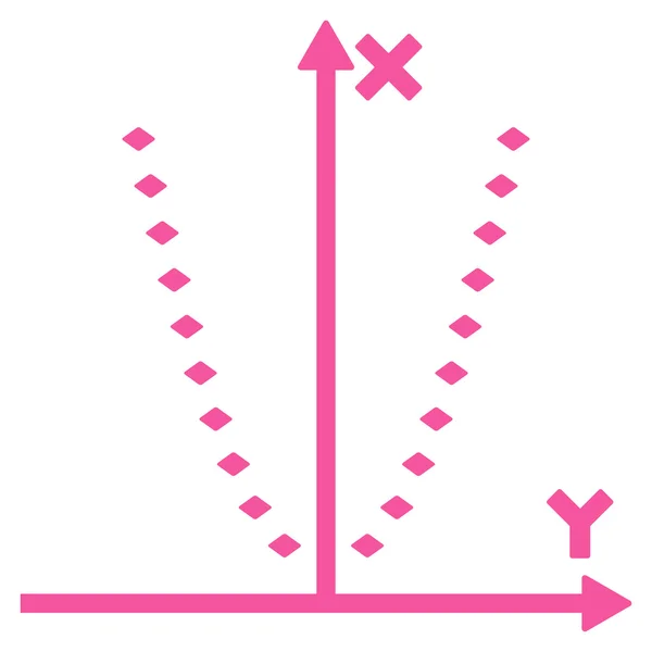Gepunktete Parabel-Vektor-Symbolleiste — Stockvektor