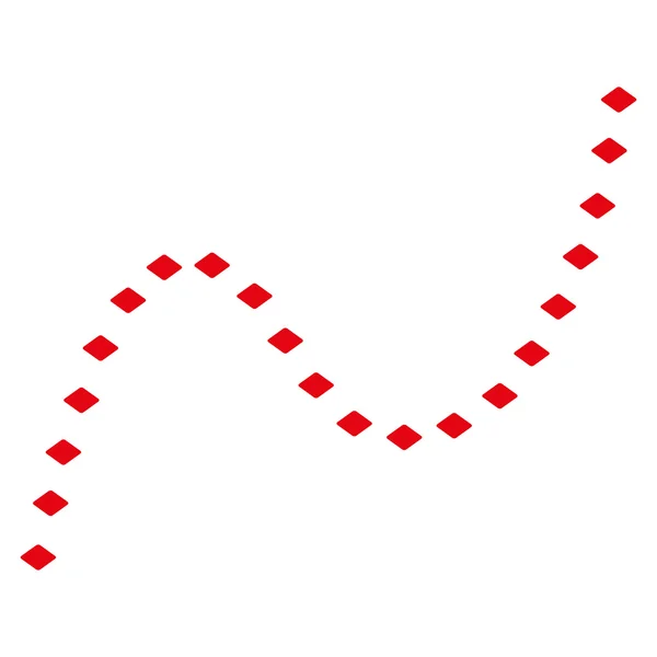 Icono de barra de herramientas de vectores de curva punteada — Archivo Imágenes Vectoriales