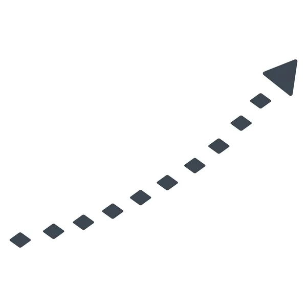 Icono de barra de herramientas de vectores de tendencia de crecimiento punteado — Archivo Imágenes Vectoriales