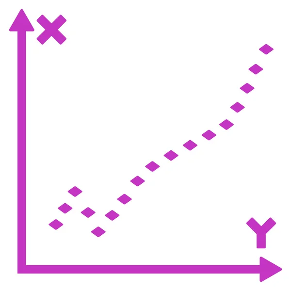 Gepunktetes Symbol für die Symbolleiste eines Vektor-Plots — Stockvektor