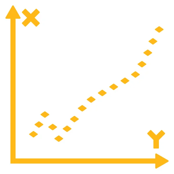 Значок векторной панели инструментов с точечным графиком функций — стоковый вектор
