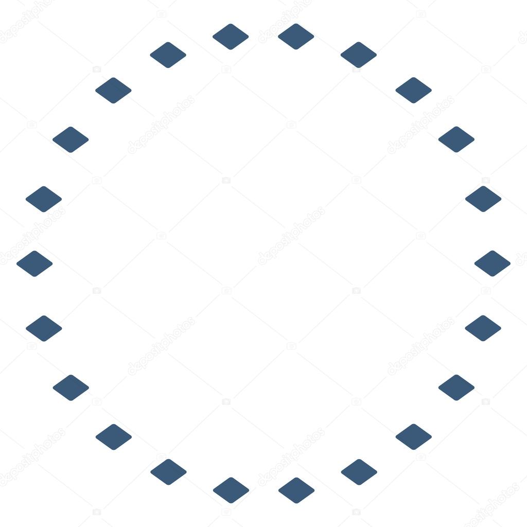 Ícone de barra de ferramentas de vetor de círculo pontilhado — Vetores