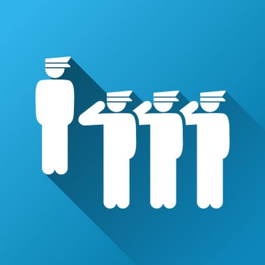 Army Squad Parade Gradient Square Icon