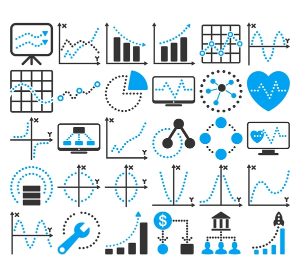 Деловые диаграммы с векторными значками круговых точек — стоковый вектор