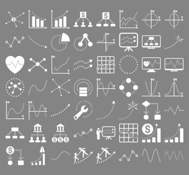 Üçgen Noktavektör simgeleri ile İş Grafikleri