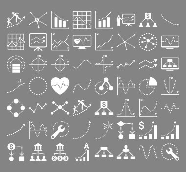 Dikdörtgen Nokta vektör simgeleri ile İş Grafikleri